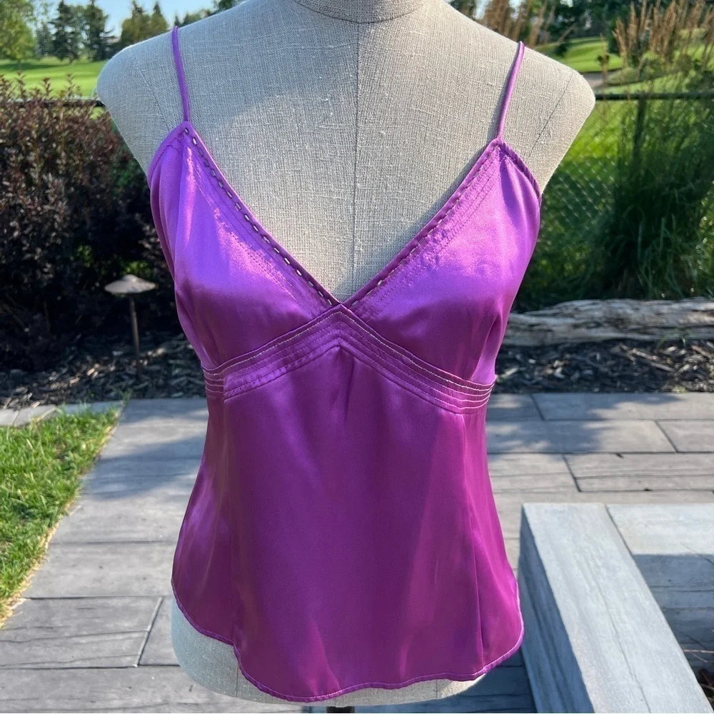 Esprit Purple Satin Tank Top - Picture 9 of 11